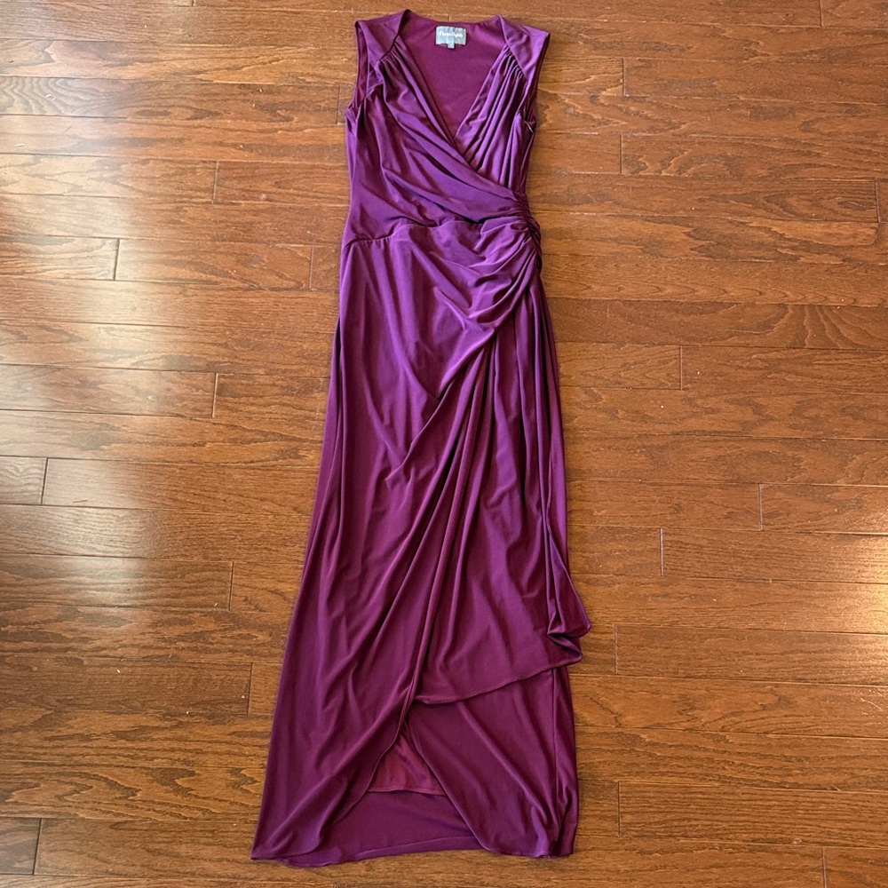 Phase Eight sleeveless burgundy wrap dress